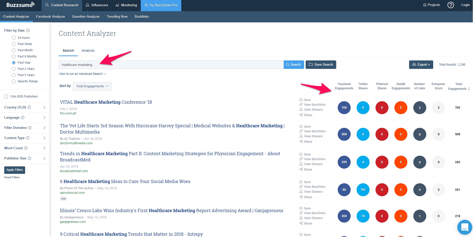 Using BuzzSumo to find content ideas